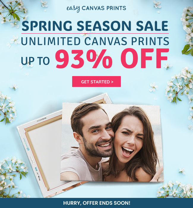 Spring Season Sale - Up to 93% Off Canvas Prints